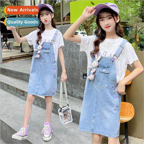 Childrens clothing girls casual suit summer  of middle and l