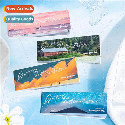 A beautiful day and paper sticker book Going to the destinat