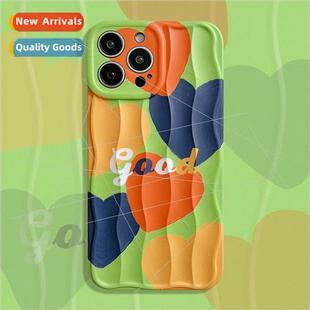 phone iPh blue Apple 适用 orange love case Niche 13PM ins