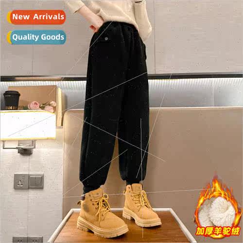 Girls winter padded thickened pants fall and winter 2023 new