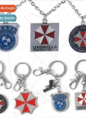 Film and   Resident Evil alloy oil drip keychain necklace Em