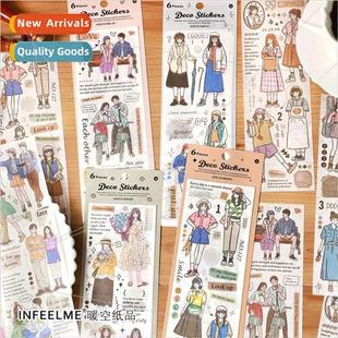 Segment Tape Korean Romantic Wear Washi Characters Han Daily