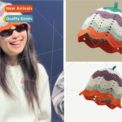 handmade knit hat Kim   set shooting airport knit hat stchy