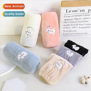 Extended paragraph plush sleeve cover female cute cartoon em