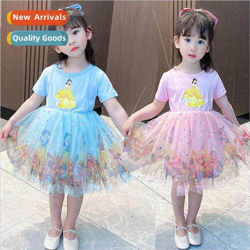 Snow White Princess dress girls dress summer cotton short-sl