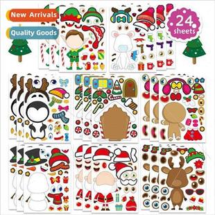 Claus Santa snowman elk puzzle Childrens creative Christmas