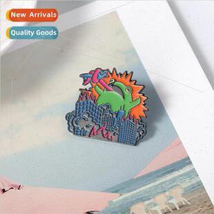 New frog monster destruction building alloy brooch personali