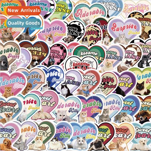 49 pcs Love Cat Puppy Animal Doodle Stickers Decorative Guit