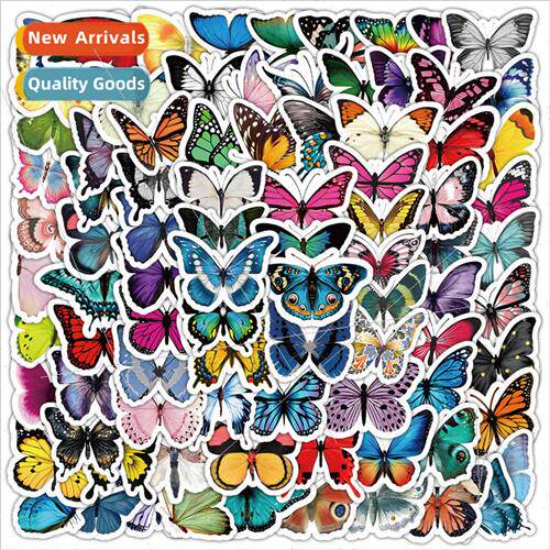 100 new colorful butterfly stickers high value aesthetic dre