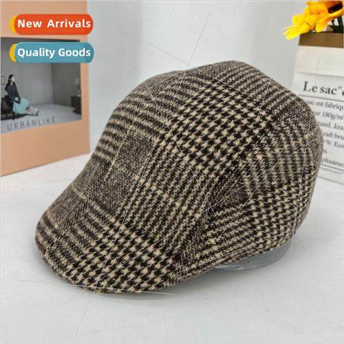 New fall and winter duck tongue cap plaid 适用ward cap men a