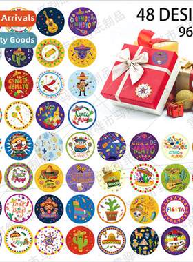 Carnival Party Stickers Cinco De Mayo Festival Mexican Decor