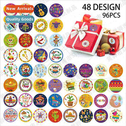 Carnival Party Stickers Cinco De Mayo Festival Mexican Decor
