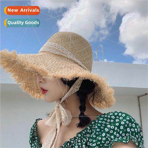 Hat female summer small fresh collapsible woven straw hat be