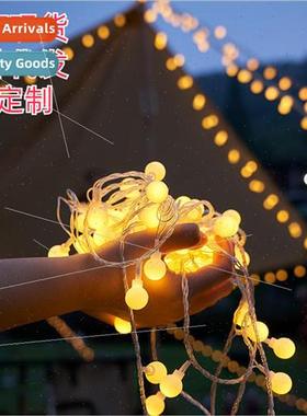 Solar energy frosted small white ball light string led outdo