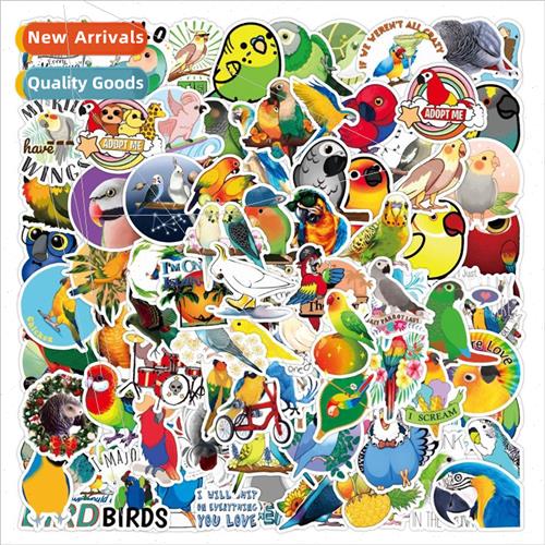 100 cartoon flying animals parrot doodle stickers scooter he