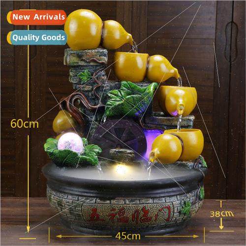 Large five blessings gourd crafts running water fountain fis