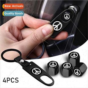 Anti-war peace sign valve cap personalized modification car