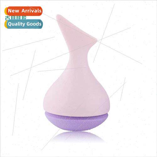 licone Sponge Puff Mermaid Tail Handle Mushroom Head Dual Pu