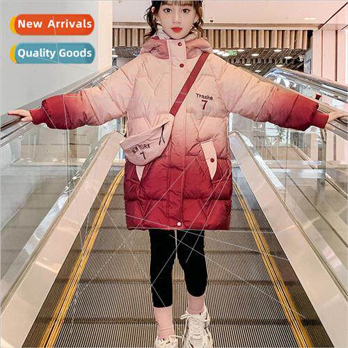 Girls down cotton jacket 2023 new 适用eign- winter childrens