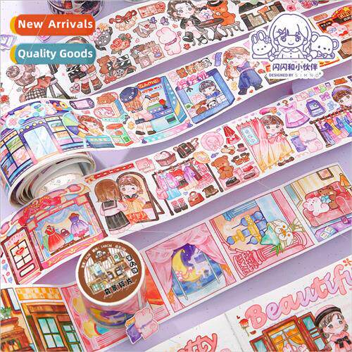 Shiny eighth bullet special oil washi tape cute girl heart s