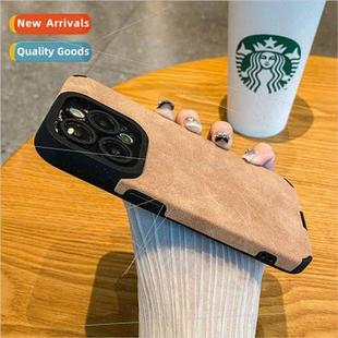 couple color 适用 iPhone 15ProMax fur flip solid Simple