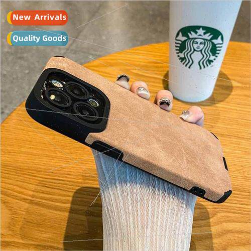 Simple solid color flip fur 15ProMax couple iPhone 13 适用 A
