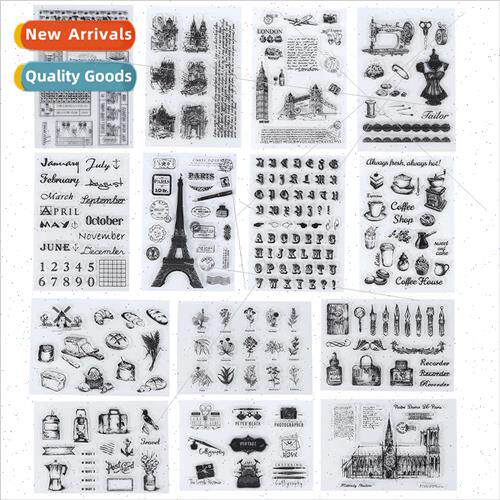 YT-B Transparent licone Stamp Retro Icon Stamp DIY Handbook