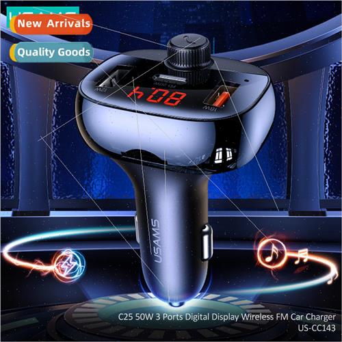 CC143 50W High Power Car Bluetooth FM Transmitter MP3 Receiv