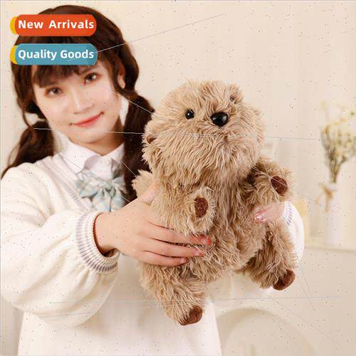 mulation sea lion doll cute little beaver plush toy doll tan