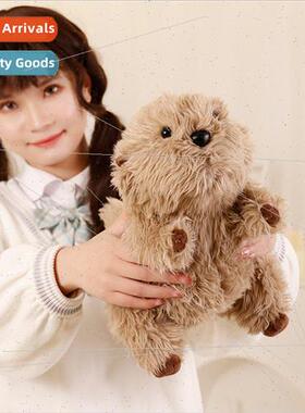 mulation sea lion doll cute little beaver plush toy doll tan