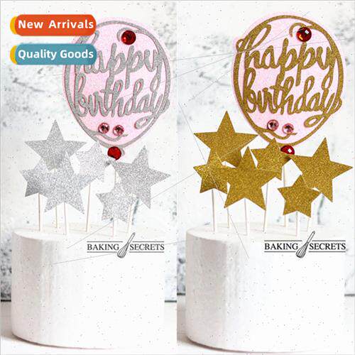 Baking cake decorations diamond balloon pentagram decoration