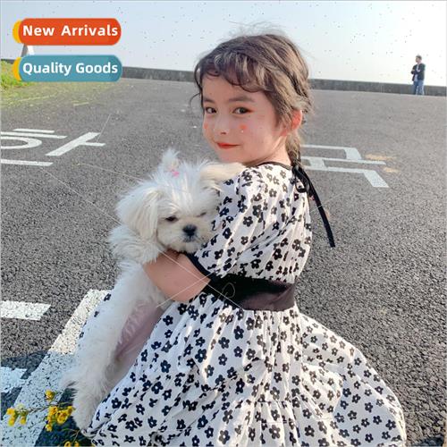girls summer short-sleeved dress 2022 Korean  of the new lit图片
