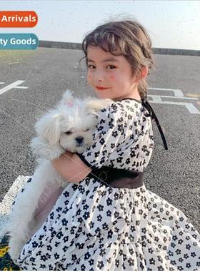 girls summer short-sleeved dress 2022 Korean  of the new lit