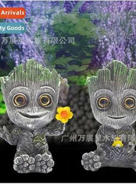 Tree man shape aquarium aquascape decoration oxygen pump air