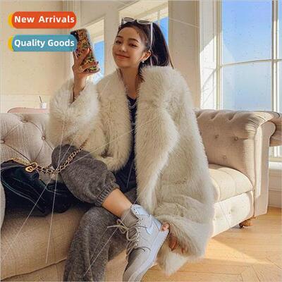imitation fox fur coat female medium-length temperament larg