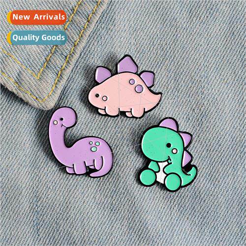 Cartoon creative animal alloy brooch cute three small dinosa