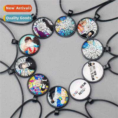 Americana Wednesday Necklace Pendant Adams Family Spiderweb