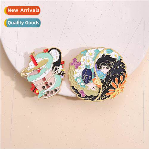 Film and  anime brooch secondary   commemorative milk tea cl