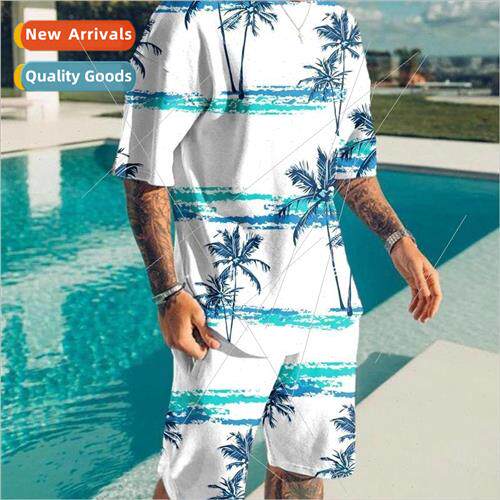 2022 Summer T-shirt Set 3D Printing  T-shirt Fashion Casual
