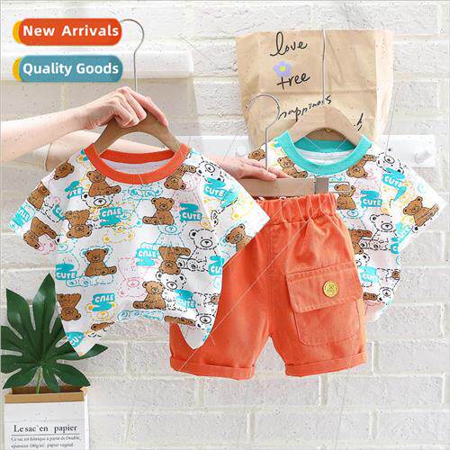 Baby summer suit 适用eign boy clothes handsome fashionable c
