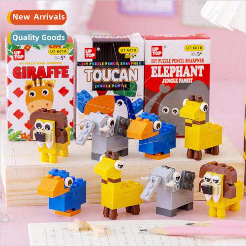 New elementary school students assembled pencil sharpener bl