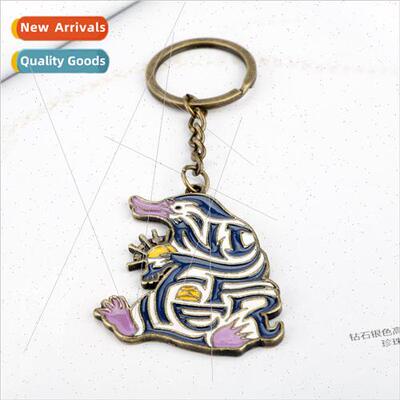 Movie Fantastic Animals Blue Sniff Keychain Cute Animal Acce