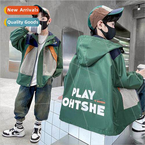 Boys jacket spring and fall 2023 new middle and large childr