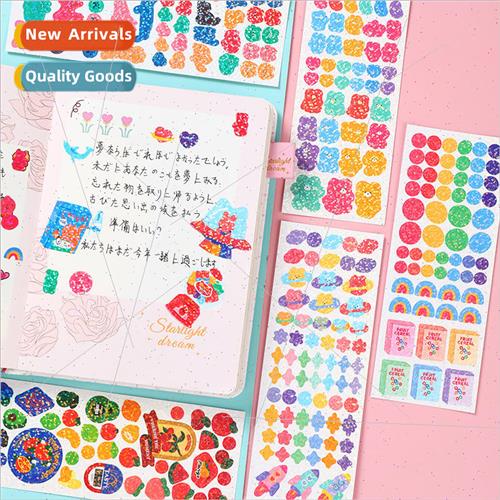 Korea ins cute jelly bear coo card stickers glitter breakfas
