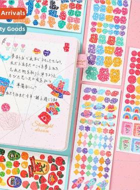 Korea ins cute jelly bear coo card stickers glitter breakfas