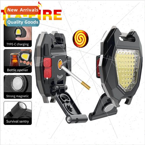 New cigarette lighter multifunction portable keychain COB wo