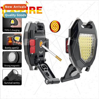 New cigarette lighter multifunction portable keychain COB wo