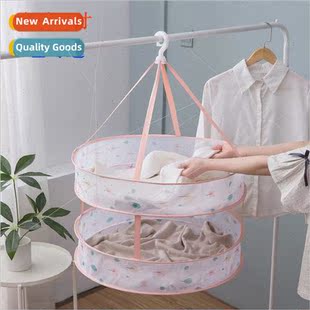 Foldable Home Windproof Drying Clothes Mesh Basket