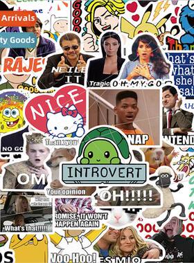 50 emoticons handbook stickers diy notebook luggage stickers