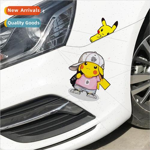 Car waterproof cute body stickers Paddy Bear Pikachu 3d thre